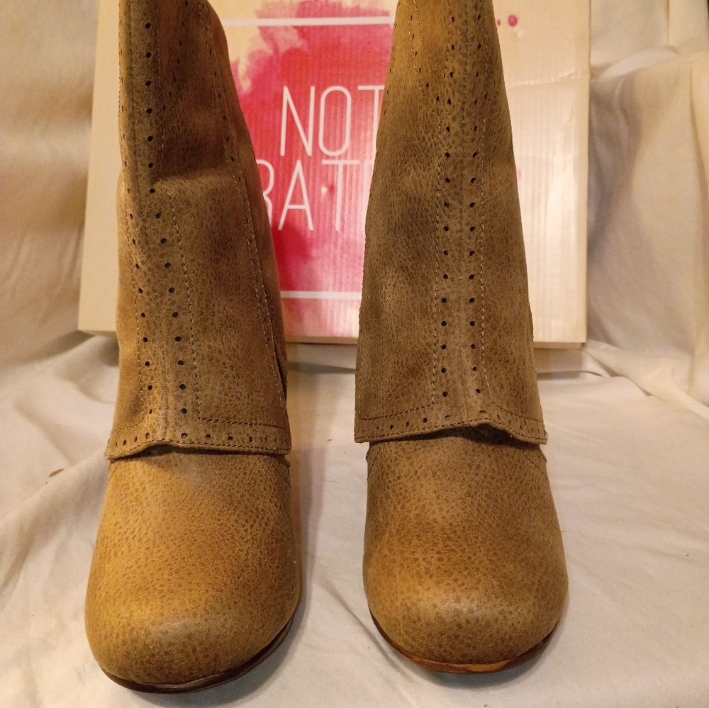Not Rated Tan Heeled Boots